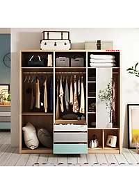 [Kèm Ảnh Thực Tế - Miễn phí vận chuyển & Lắp đặt] TỦ QUẦN ÁO GỖ CÔNG NGHIỆP CAO CẤP OHAHA - TACC012