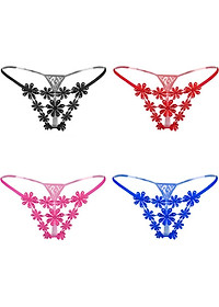 Quần lót nữ lọt khe ren sexy xếp hình hoa - Màu đỏ