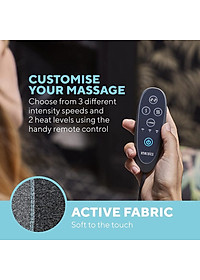 Gối massage Shiatsu TruHeat công nghệ GEL pin sạc Homedics TH-SPTF2000 - Dùng được trên ô tô