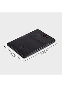 Ví nam da bò Lata (Thời trang nam đựng namecard - Ví da thật LVN77)
