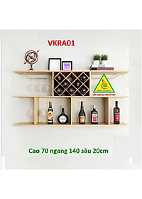 Kệ rượu trang trí treo tường VKRA01A