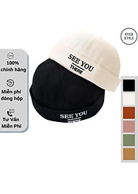 Mũ Tròn Miki Thêu Chữ SEE YOU K007_PY, Nón Tròn Thêu Phong Cách Đơn Giản. Mũ Tròn Cool Ngầu. Nam Nữ Mang Đều Đẹp