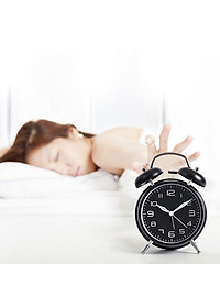 Đồng Hồ Báo Thức Để Bàn Phong Cách Vintage, 2 Quả Chuông To - Hàng Chính Hãng