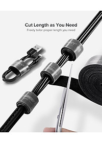Ugreen UG60485LP124TK 5M cỡ 15mm băng dán Velcro màu đen ngang 1.5cm - HÀNG CHÍNH HÃNG