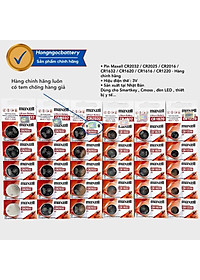 Vỉ 5 Viên Pin CR2032 / CR2025 / CR2016 / CR1632 / CR1620 / CR1616 / CR1220 Maxell Lithium 3V - Made In Japan