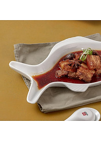 Đĩa cá hai vây sứ cao cấp Long Phương - Đĩa đựng đồ ăn hình cá