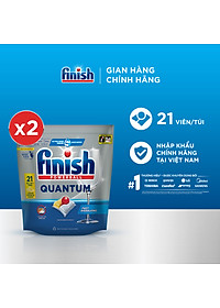 Combo 2 Gói Viên Rửa Chén Bát Finish Powerball Quantum 21 viên