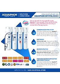 Máy Lọc Nước AQUAPHOR CRYSTAL ECO H Chuẩn Nước Khoáng Uống Trực Tiếp, Công Nghệ NANO Aqualen Độc Quyền, Máy Lọc Nước Không Điện - Nhập Khẩu Châu Âu, Hàng Chính Hãng
