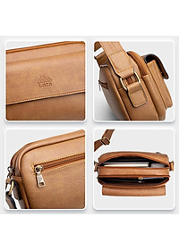 Túi Lata ( Thời trang nam dáng ngang - Túi đeo chéo da TN26 )