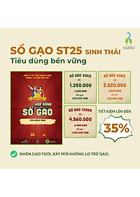 Gạo Ngỗng Sinh Thái ST25 - Gạo Sạch Ruộng Rươi Tôm Gói 700gr