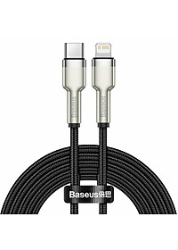Cáp sạc nhanh iphone type c to lightling pd 20w Baseus Cafule Series Metal - dây sạc bọc dù cao cấp cho IP ipad - hàng chính hãng
