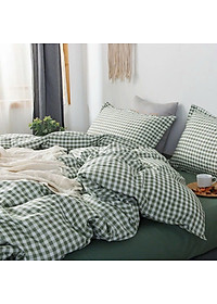 Bộ chăn ga gối cotton PL1 Lidaco decor phòng ngủ theo phong cách vintage với sắc màu trẻ trung