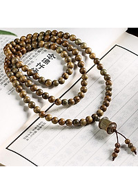 VÒNG CHUỖI 108 HẠT GỖ ĐÀN HƯƠNG XANH 8mm PHỐI KINH LUÂN KHẮC LỤC TỰ OM MANI