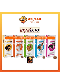 BRAVECTO diệt ghẻ, ve rận, bọ chét chó