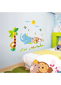 Decal dán tường rồng rắn lên mây voi xanh