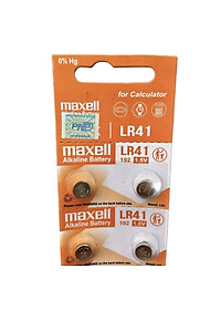 Vỉ Pin Cúc Áo Maxell LR41 / AG3 / L736F Nhật Bản 1,5V