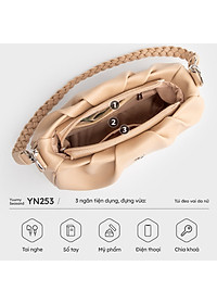 Túi Yuumy ( Thời trang nữ thiết kế kiểu nhún - Túi đeo vai da Seasand YN253 )