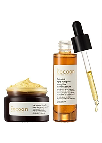Combo mặt nạ nghệ Hưng Yên 30ml và tinh chất nghệ Hưng yên cocoon 30ml giúp da sáng mịn màng đều màu