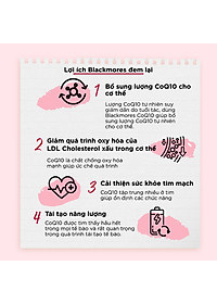 Viên Uống Bổ Tim Hỗ Trợ Sức Khỏe Blackmores CoQ10 150mg Lọ 30 Viên