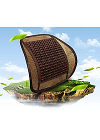 Tựa Lưng Hạt Gỗ Cho Ghế Ô Tô Và Văn Phòng - Tạo Tư Thế Ngồi Chính Xác Chống Mỏi Lưng, Thoáng Mát