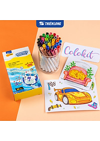 Bút lông màu Fiber Pen 36 màu Thiên Long Colokit rửa được tiêu chuẩn Châu Âu an toàn sử dụng tô màu, vẽ tranh SWM-C006