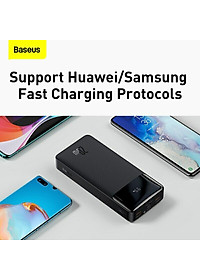 Pin sạc dự phòng Baseus Bipow Digital Display Power Bank 20000mAh ( 15W/20W, USB*2+Type C , LED Display, 2 Way Fast charge ) - Hàng chính hãng