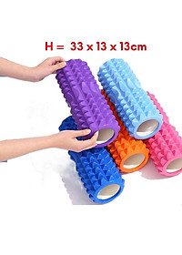 Con lăn Foam Roller massage có gai 33cm giãn cơ tập Gym, Yoga, thể hình miDoctor