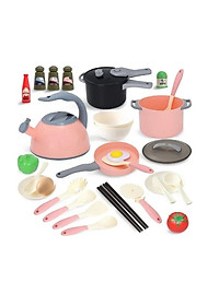 Đồ Chơi Nhà Bếp Nấu Ăn 32 Món Đồ Chơi Giáo Dục Phát Triển Kỹ năng Cho Trẻ Em
