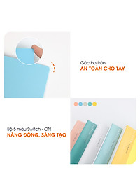 Bìa Còng O2 Switch ON AO+, Nhựa PP/ A4, 2 Nhẫn O (2.6cm/ 3.2cm)