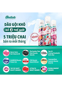 Dầu Gội Khô Batiste 200ml Dry Shampoo Gội khô Anh Chính Hãng 100% UK