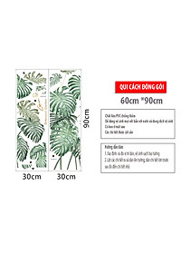 Sticker Giấy Dán Tường Decal Dán tường Mẫu Hoa Lá Cực Xinh ZH031