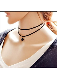 Vòng cổ choker 2 dây kèm hạt V20