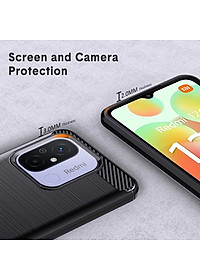 Ốp lưng chống sốc vân kim loại cho Xiaomi Redmi 12C / Poco C55 / Redmi 11A hiệu Likgus (chuẩn quân đội, chống va đập, chống vân tay) - Hàng nhập khẩu
