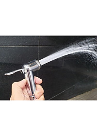 Tay xịt vệ sinh tăng áp cao, chất liệu nhựa ABS mạ Chrome Eurolife EL-H-X12 (Trắng bạc)