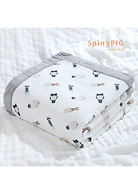 Chăn xô cho bé 6 lớp 100% cotton mềm và nhẹ nhiều hoạ tiết bo viền