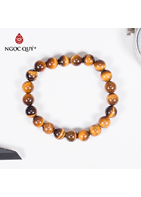 Vòng tay phong thủy đá mắt hổ vàng nâu mệnh thổ , kim - Ngọc Quý Gemstones