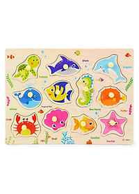 Set 5 bảng ghép hình có núm _ đồ chơi giáo dục MK02