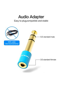 Đầu chuyển Audio 6.5mm (M) sang 3.5mm (F) Vention VAB-S01-L - Hàng chính hãng