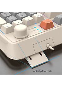 Bàn Phím Led Rainbow Gaming Giả cơ K82 có núm chỉnh âm lượng cho máy tính , laptop hàng nhập khẩu