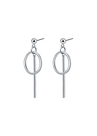 Bông tai hình học S925 - hình tròn - hình vuông - tam giác