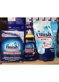 Combo Bột Rửa Bát Finish Nhật 2,2kg + Bóng Finish 400ml + Muối Finish 1,2kg