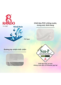 Áo Mưa Rando Trong Suốt 1 Đầu Có Kính Khẩu Trang 