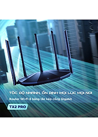Tenda Thiết bị phát Wifi TX2 Pro Chuẩn Wifi 6 AX1500Mbps - Hàng chính hãng