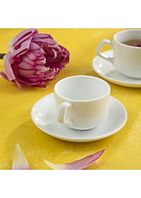 Chén quai vuông trắng đủ cỡ Chén uống trà sứ Long Phương