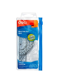 Bộ Dụng Cụ Học Sinh Deli, 4 Dụng Cụ/Hộp - E9597