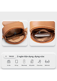 Túi Yuumy ( Thời trang nữ đựng điện thoại size 11 - Túi đeo chéo da Seasand YN120 )