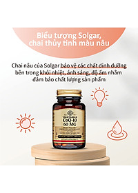 NHẬP KHẨU USA CHÍNH HÃNG - Viên uống điều hòa huyết áp, giảm nguy cơ tai biến, giảm cholesterol trong máu Solgar Vegetarian CoQ-10 60 mg