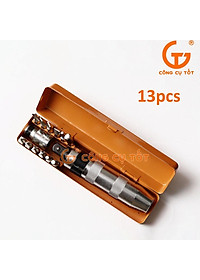 Bộ tô vít đóng tự động đảo chiều 13 chi tiết cán bạc