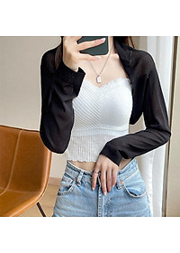 [L2M] Áo khoác len nữ cardigan dệt kim CHOÀNG NGANG LƯNG tay dài che khuyết điểm dễ phối đồ Quảng Châu