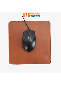 Lót chuột da bò thật P104, bàn kê chuột 2 lớp dày dặn, đường may chắc chắn, lót êm tay và bắt quang cho game thủ ngồi máy tính lâu
